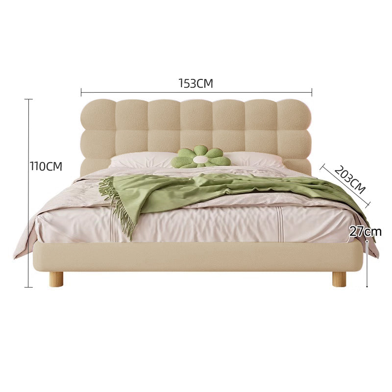 White/Pink/ Khaki/GreySolid Wood/Bed/7-Grid/153/183