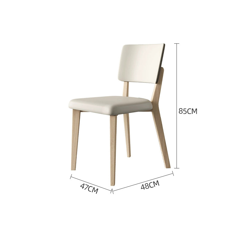 Pre Sale Light Wood Beige PU Cushion Apple Chair