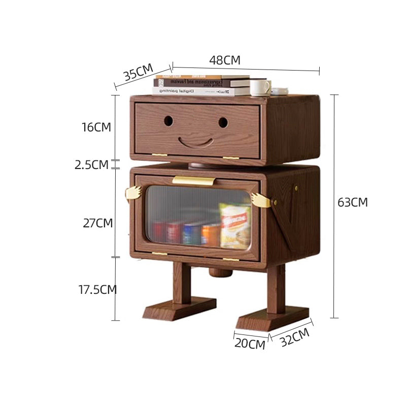 Solid Wood/Bedside Table/Cabinet