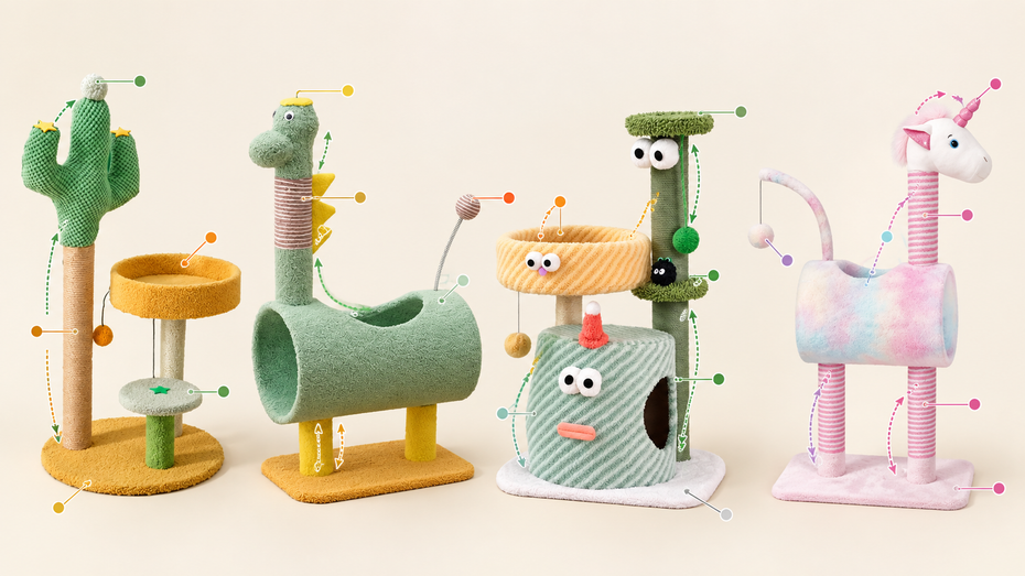 Dinosaur, Cactus & Monster Cat Towers: Why Australian Cats Love Shaped Climbers