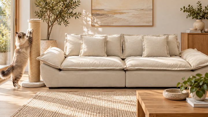 How to Protect Your Sofa from Cats and Dogs (Fabric, Covers & Training)