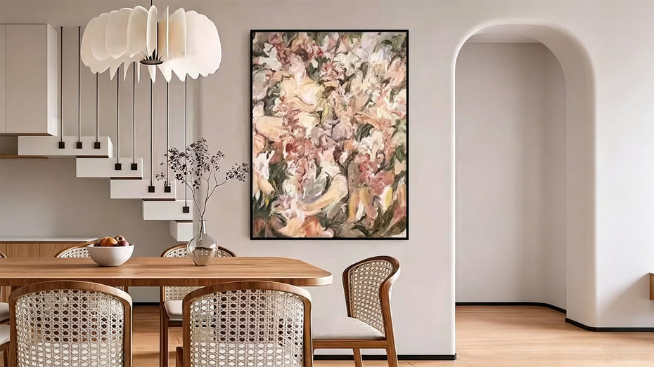 Fake a Living Room Renovation: Why Oversized Oil Paintings Are the Ultimate Renter's Hack