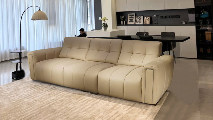 Upgrade Your Living Room: Peachpod Eco-Leather 3-Seater Electric Extendable Sofa Review