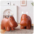 Animal Stool/Ornament Leather/Elephant/Orangutan/Giraffe/Hippo/Lion/Tiger Stool