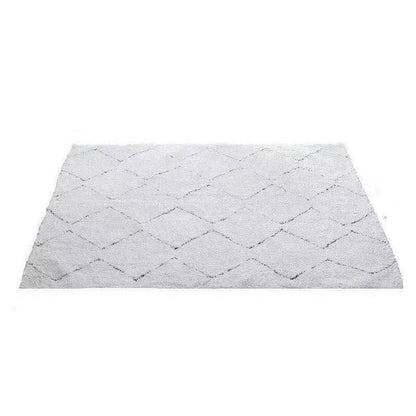 Black White/Plaid/Imitation Cashmere/Cotton Carpet