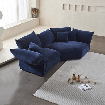 Chenille Corner Sofa Modular Sofa Petal Corner Sofa