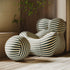 Stripe Shaped/Cotton/Lounge Chair/Large
