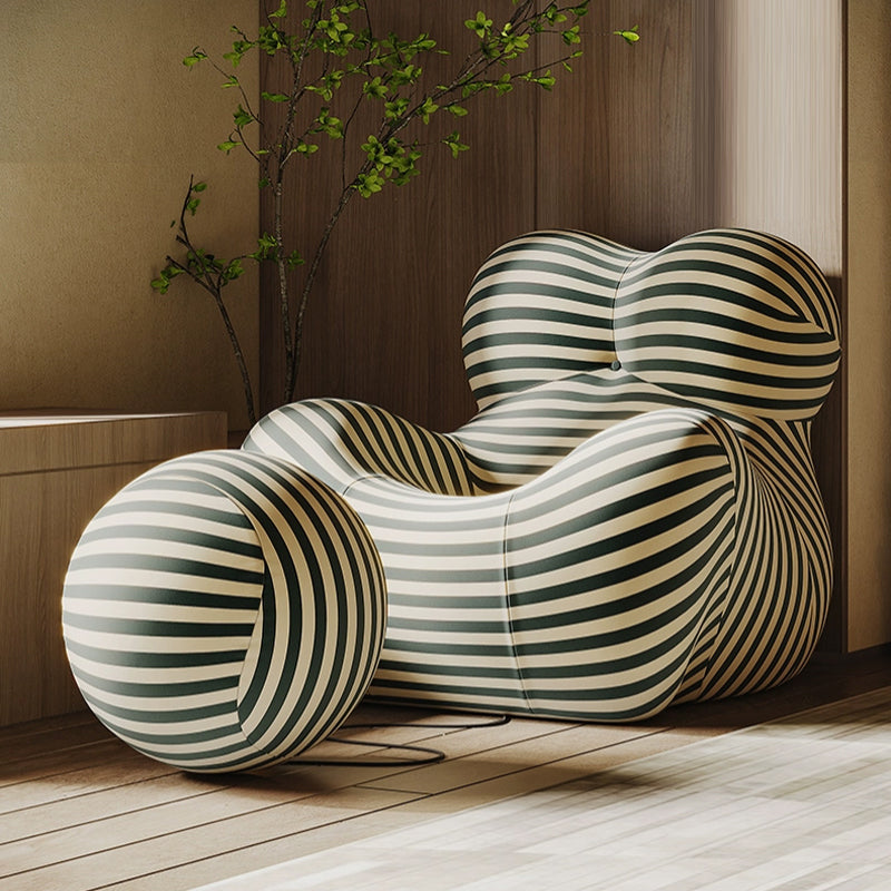 Stripe Shaped/Cotton/Lounge Chair/Large