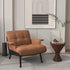 Brown Silicone Leather Lounge Chair