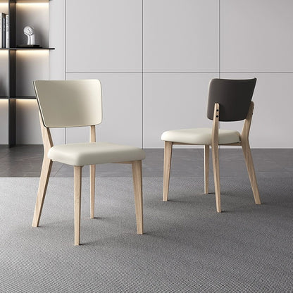 Pre Sale Light Wood Beige PU Cushion Apple Chair
