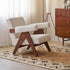 Off-White Linen Chandigarh Lounge Chair