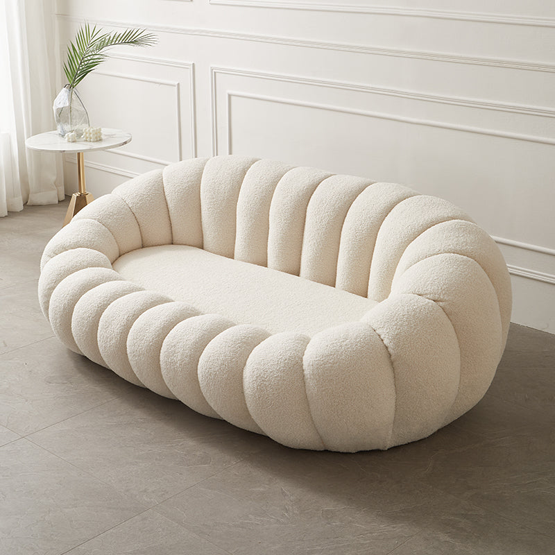 Pumpkin Sherpa Sofa