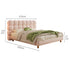Solid Wood Bed Frame White/Pink/Khaki/Grey 7-Grid | Queen/King Size