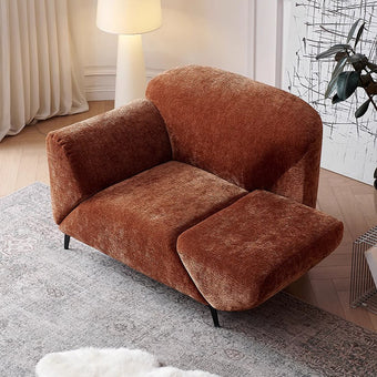 Pre Sale Brick Red Chenille Multi-Functional Lounge Chair
