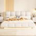Off White/Solid Wood/Bed/4-Grid/153/183