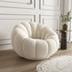 White Casual Pumpkin Lounge Chair - Lamb Fleece
