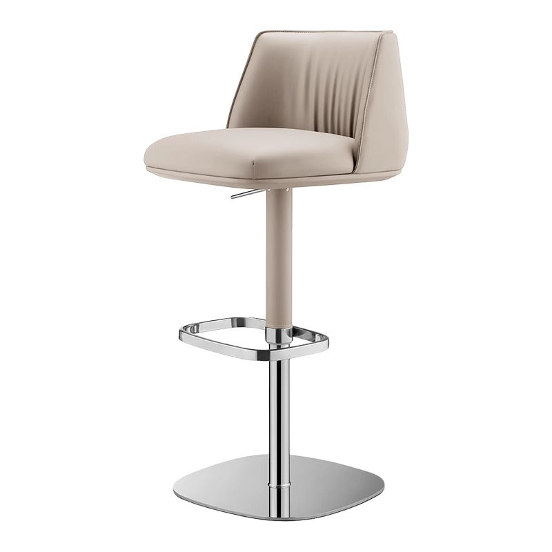Adjustable Swivel Bar Stool in Aldous Style Orange/Coffee/Cream brown