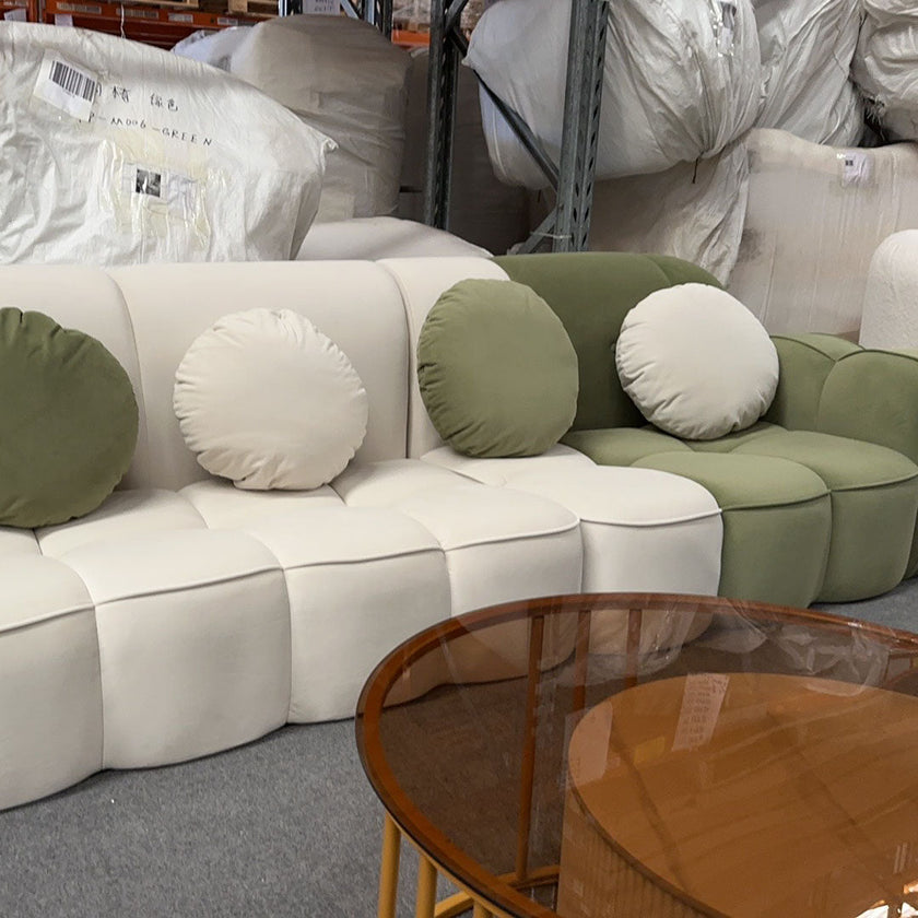 Baby Plush Sofa/White Green/Color Matching/Lace Design/290