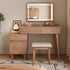 Walnut Finish Solid Wood Dressing Table With Drawers