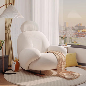 White Lounge Chair/Footrest