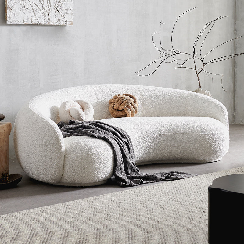 White Velvet Sofa/Three Seater Sofa