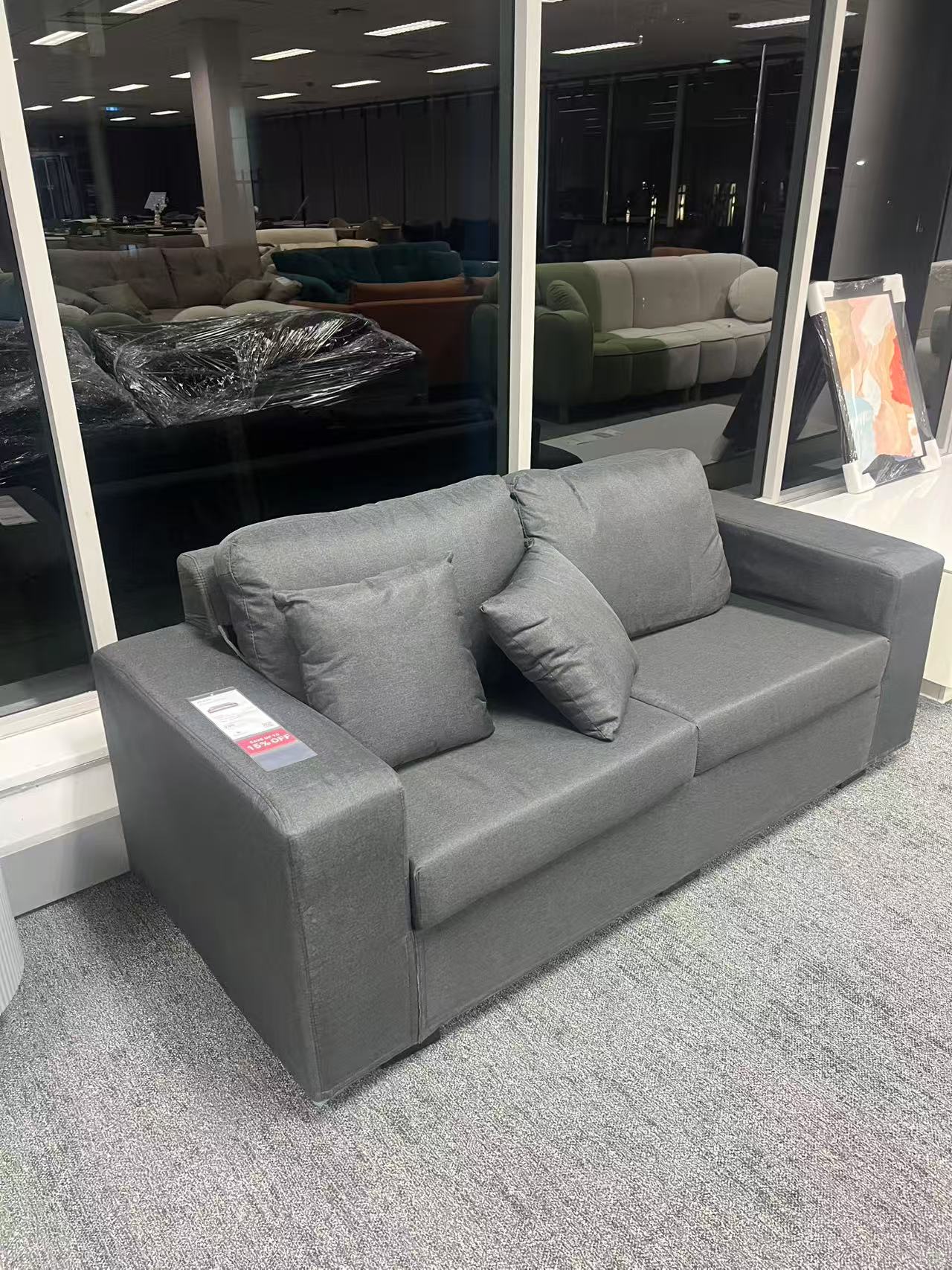 Cotton Linen Fabric Sofa 1.8m