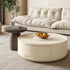 White/Black Solid Wood Rock Panel Coffee Table