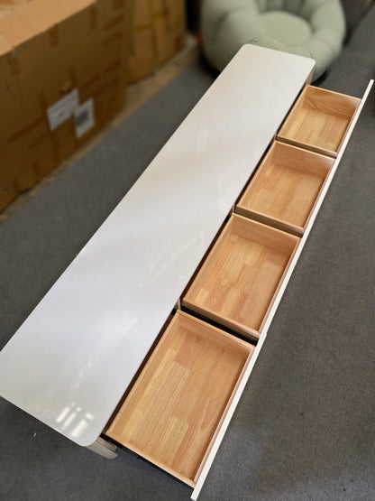 White Rock Panel Countertop/Solid Wood TV Cabinet