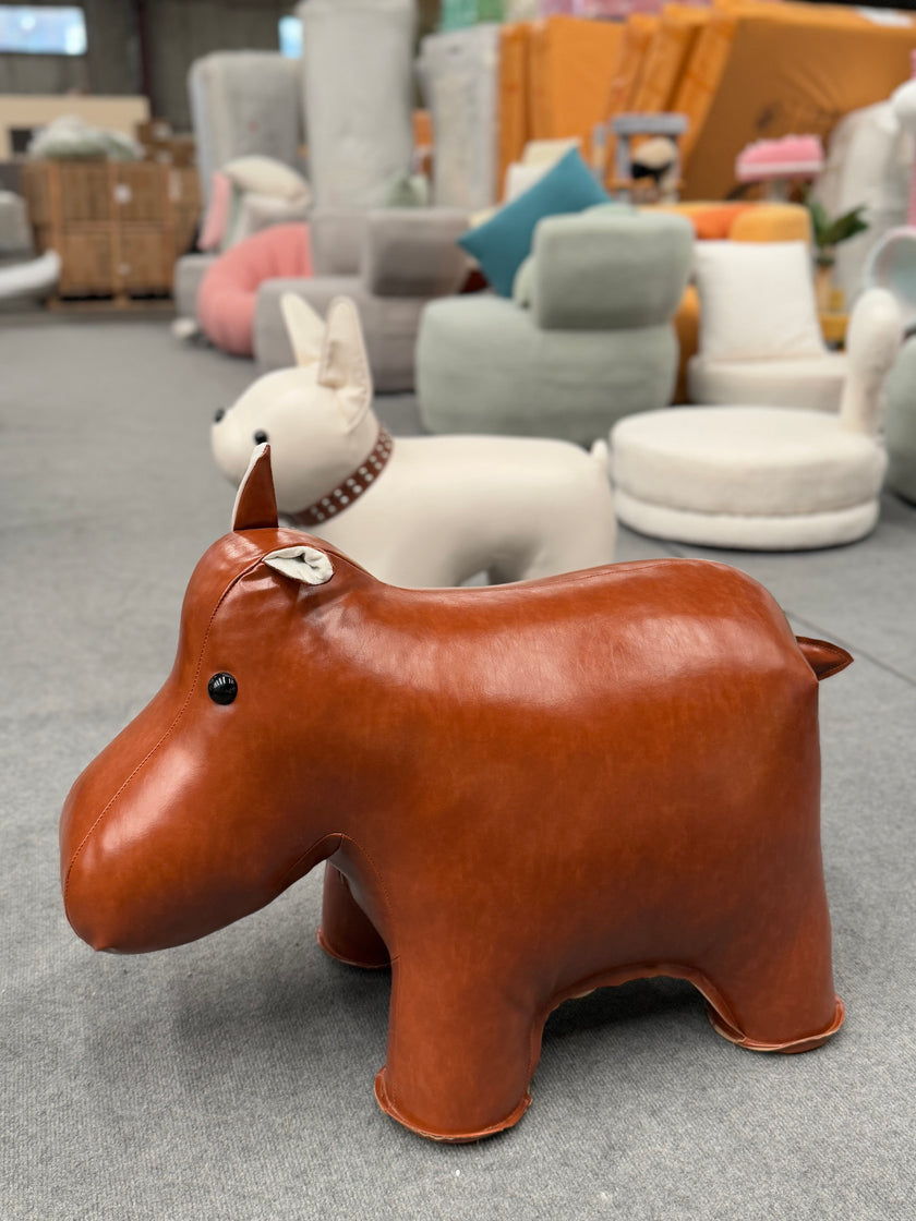 Animal Stool/Ornament Leather/Elephant/Orangutan/Giraffe/Hippo/Lion/Tiger Stool