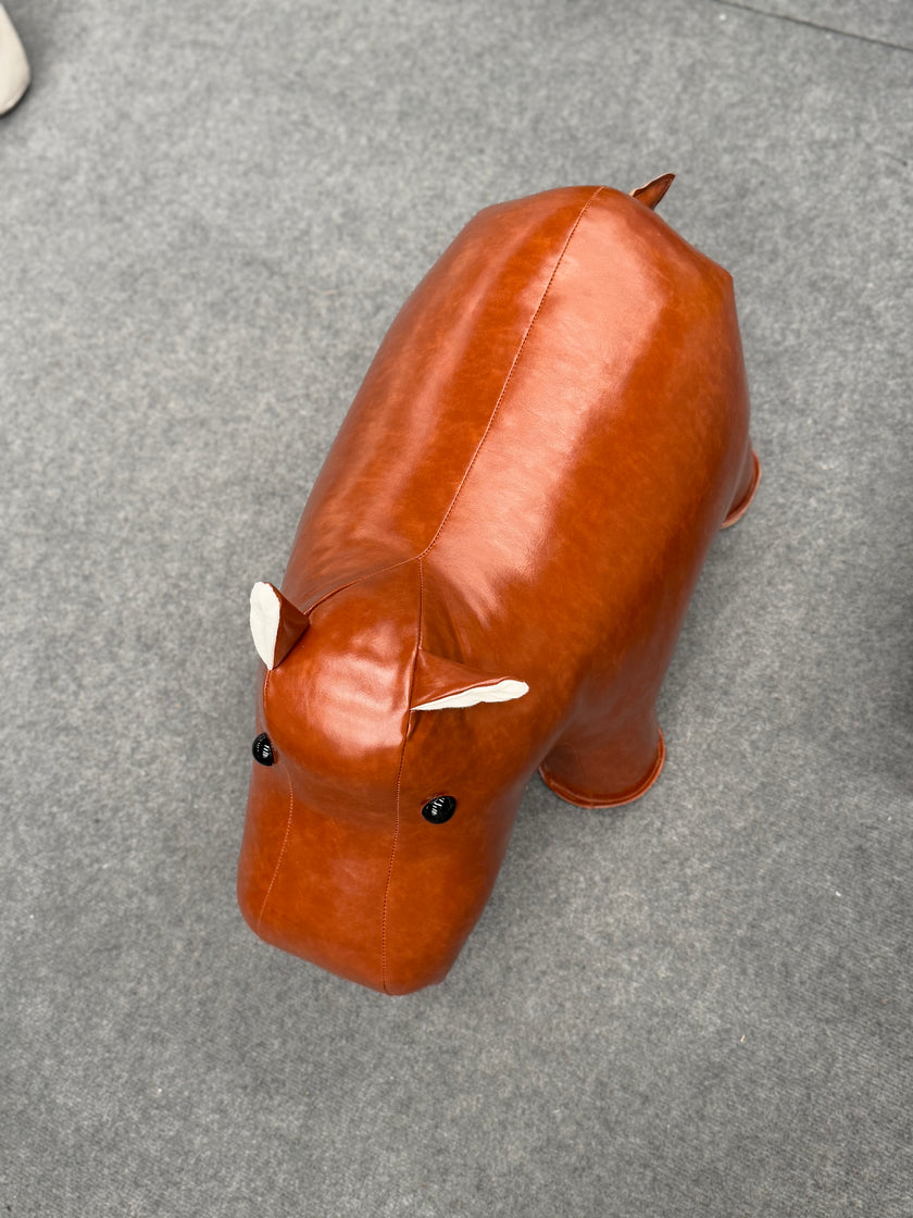 Animal Stool/Ornament Leather/Elephant/Orangutan/Giraffe/Hippo/Lion/Tiger Stool
