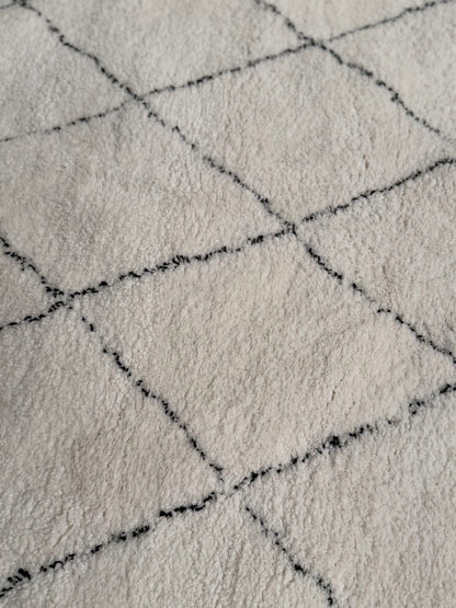 Black White/Plaid/Imitation Cashmere/Cotton Carpet