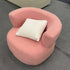 Round Upholstered Lounge Chair - Lamb Fleece