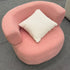 Round Upholstered Lounge Chair - Lamb Fleece