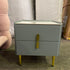 Blue Rock Board Bedside Table/Gray Cabinet