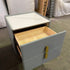 Blue Rock Board Bedside Table/Gray Cabinet