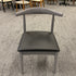Grey Solid Wood/PU Cushion Horn Chair