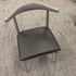 Grey Solid Wood/PU Cushion Horn Chair