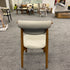 Black Oak Smoky Gray PU Cushion Chair