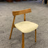 Beige EP/Microfiber Leather Cushion/Solid Wood/Dining Chair