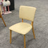 Light Wood Beige PU Cushion Apple Chair