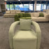Soft Curved Lounge Chair - Lamb Plush Fabric