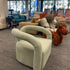 Soft Curved Lounge Chair - Lamb Plush Fabric