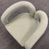 Soft Curved Lounge Chair - Lamb Plush Fabric