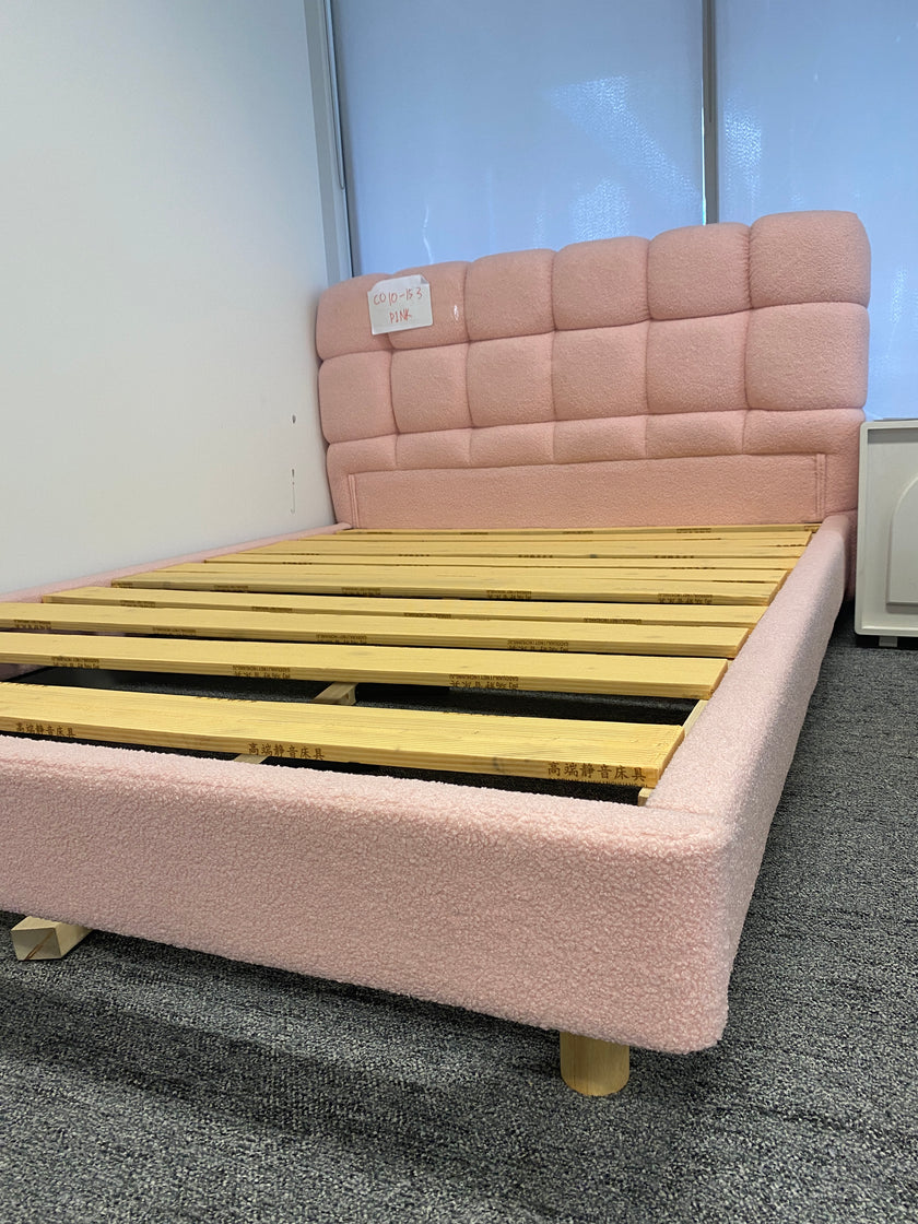 White/Pink/ Khaki/GreySolid Wood/Bed/7-Grid/153/183