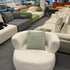 Round Upholstered Lounge Chair - Lamb Fleece