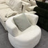 Round Upholstered Lounge Chair - Lamb Fleece