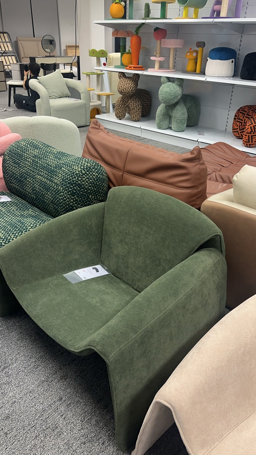Velvet Structured Cotton Crab Chair