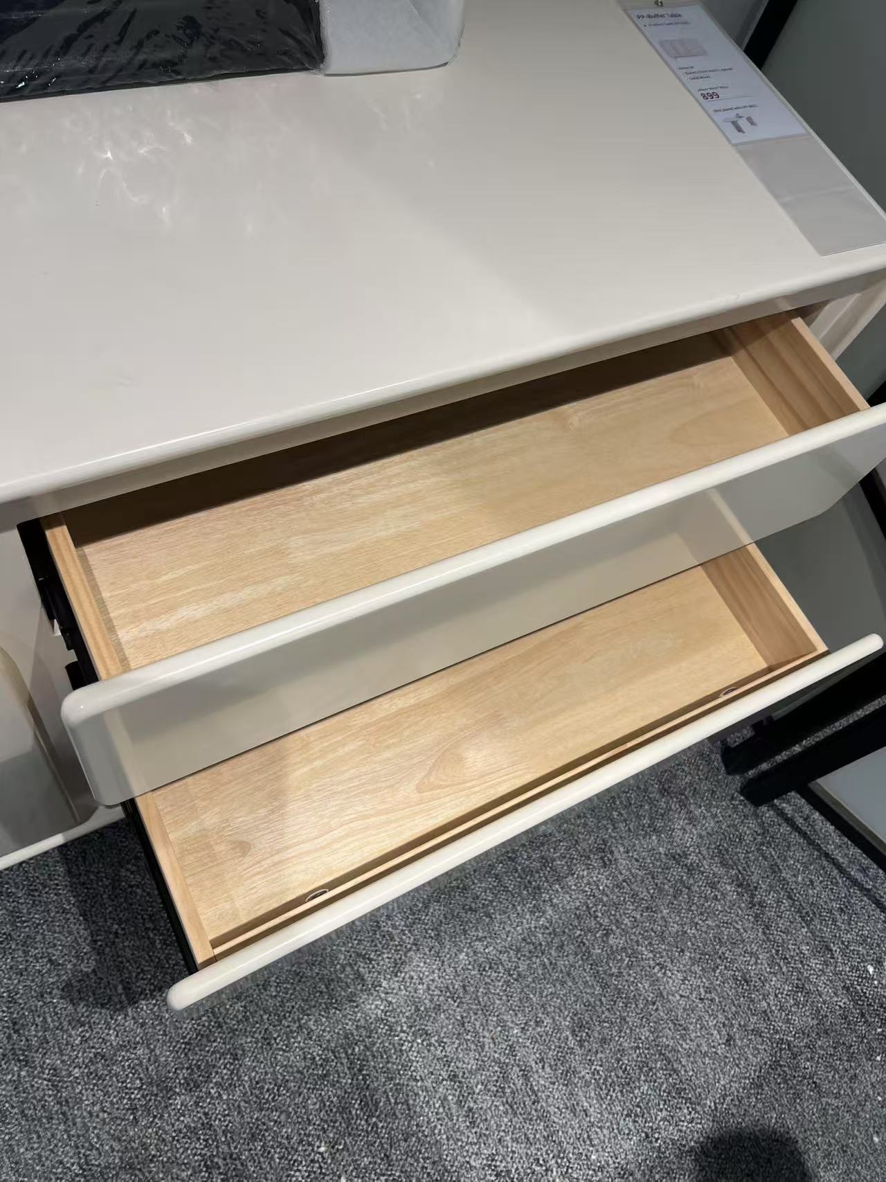 White Matte Solid Wood Sideboard