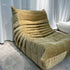 Linen-Cotton Compressed Chenille Lounge Chair with Ottoman