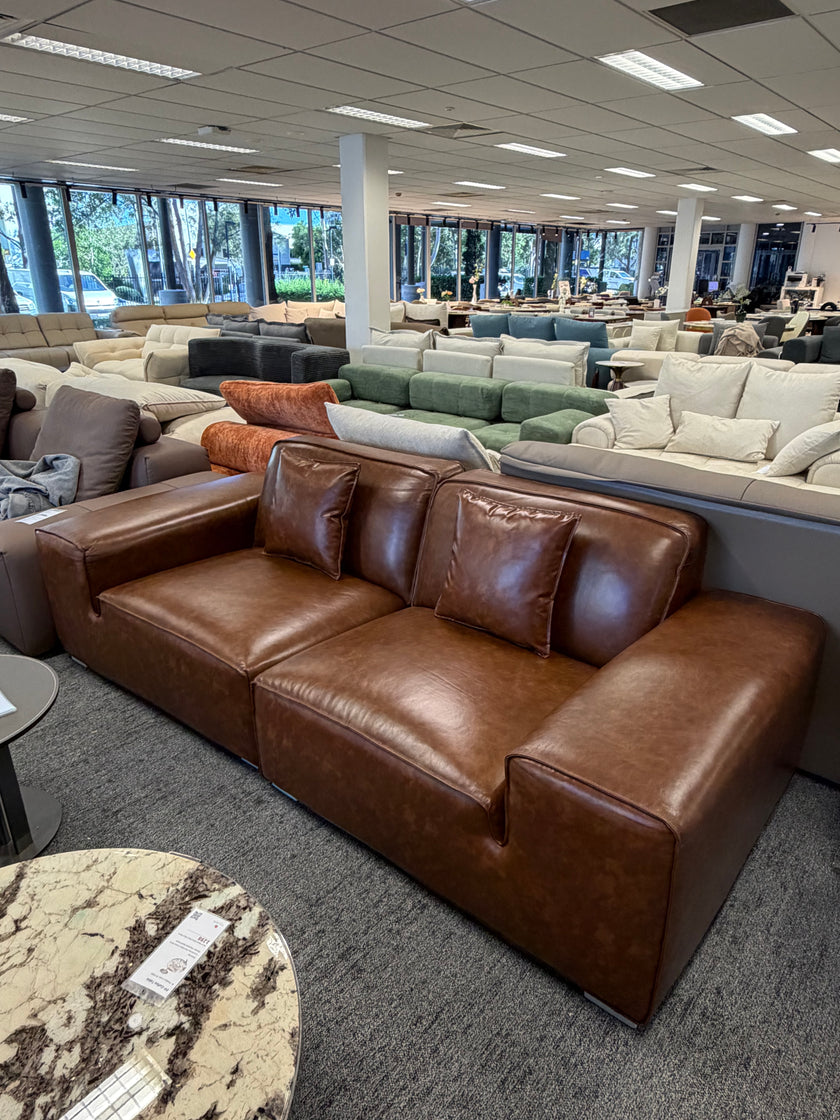 Pre Sale Vintage Brown Genuine Leather Sofa